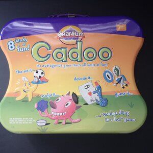 Cranium Cadoo Family Board Game from 2003 Lunchbox Tin Edition Ages 7+